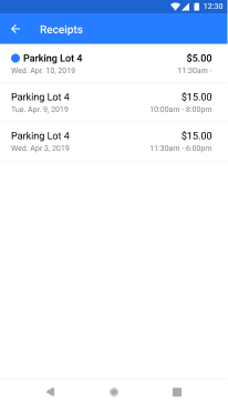 Image of final receipts screen on companion app