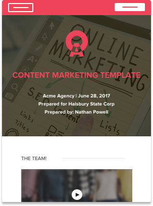 Content Marketing Proposal template