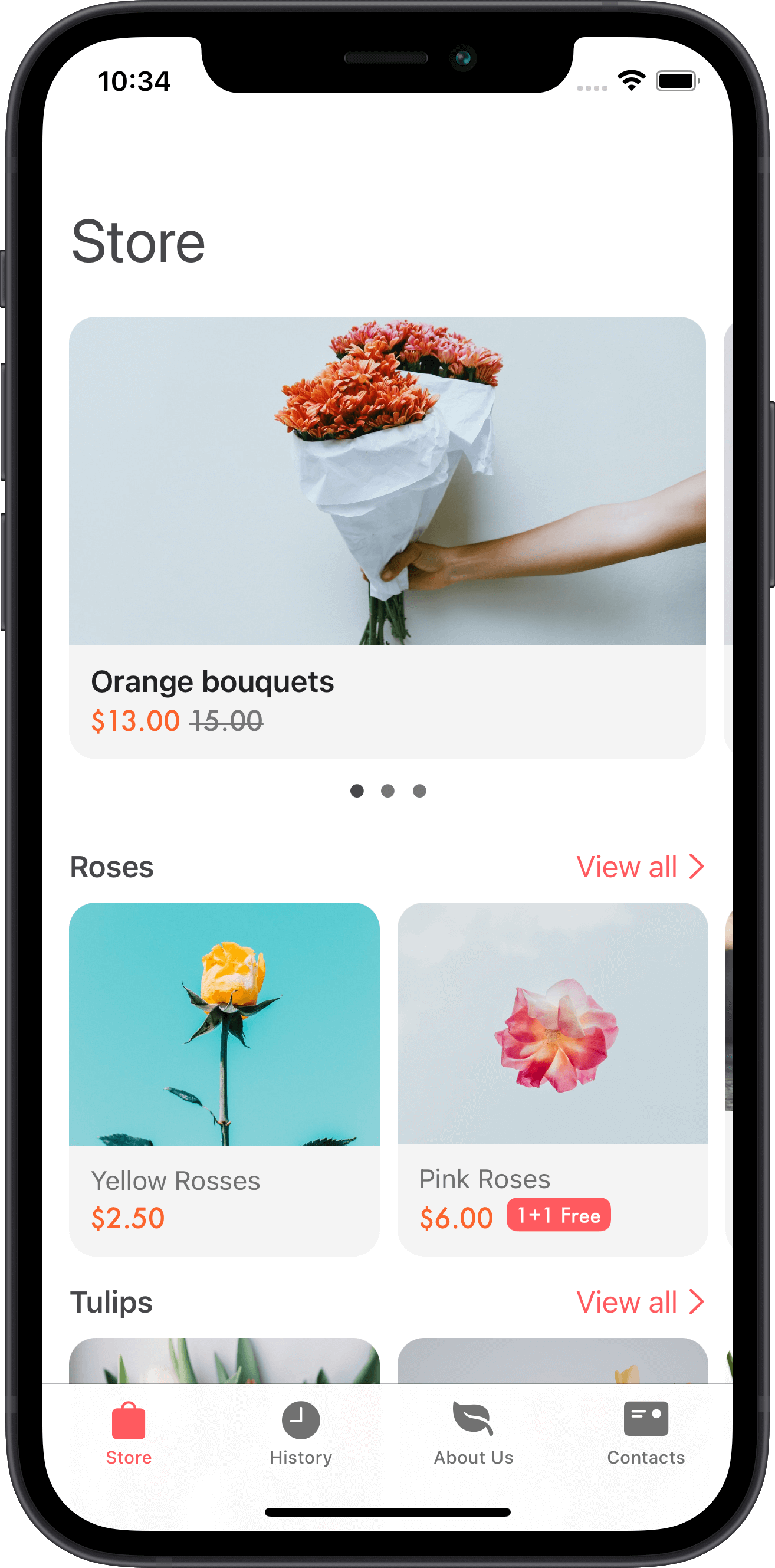 design system, flowers store, app, ui, ux, uikit
