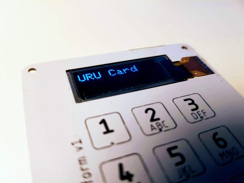 URU Card - touch keyboard and OLED screen URU Card - touch keyboard and OLED screen