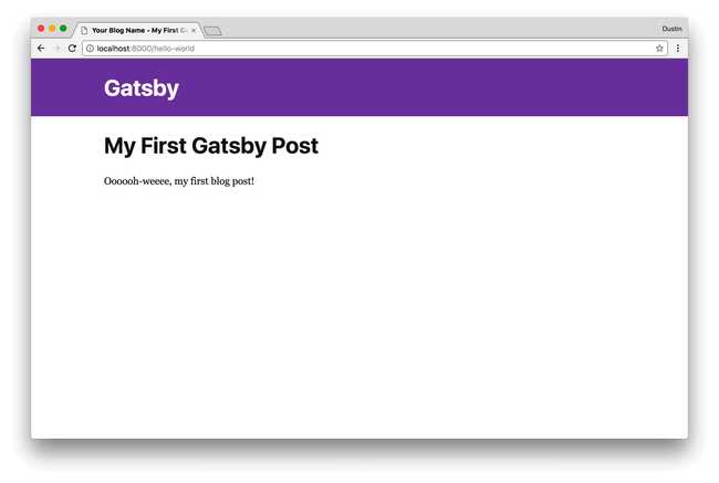 My first blog post with Gatsby