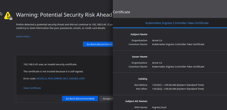 Security Risk error