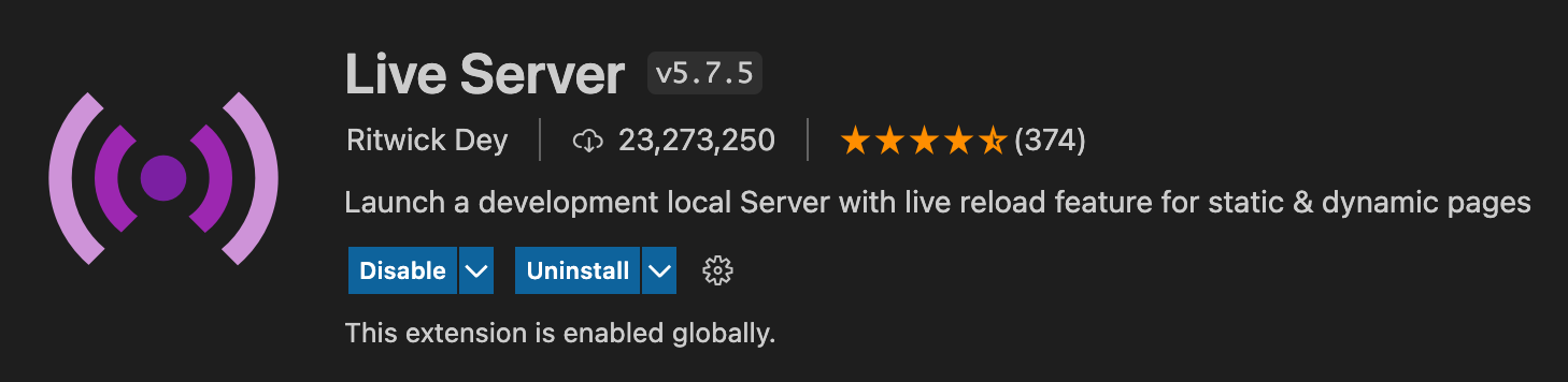 Live Server Extension