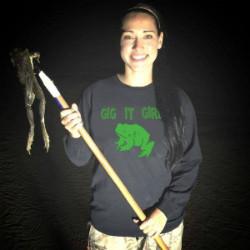 Kari Irby Frog Gigging Hen Outdoors