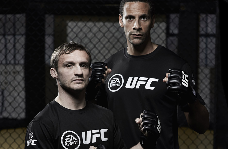 Rio Ferdinand and Brad Pickett strike a pose