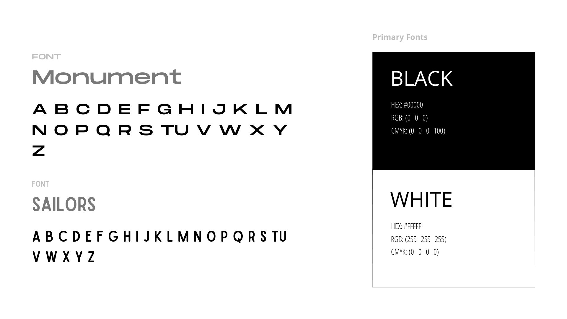 Clothing Brand Font and Colors