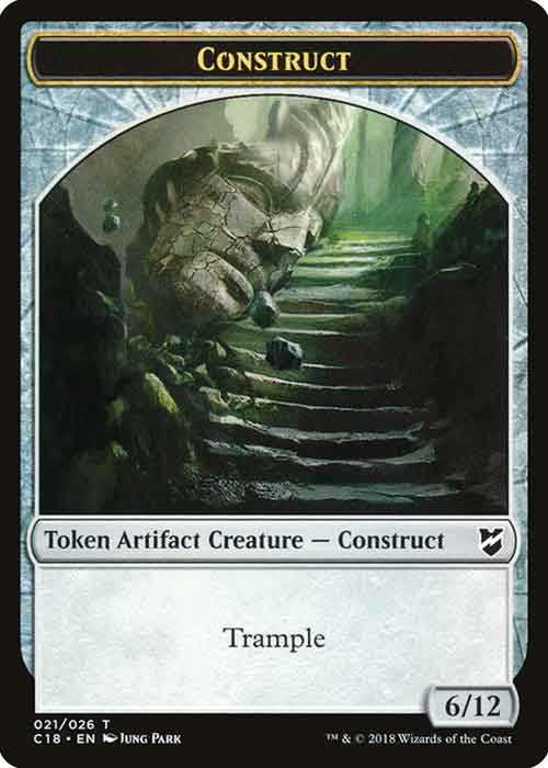 6/12 Colorless Construct Artifact Creature Token MTG.onl Tokens