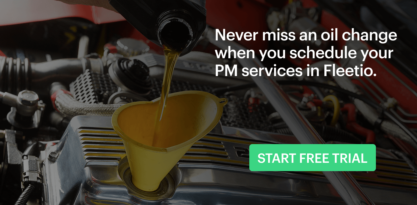 Never miss an oil change when you schedule preventive maintenance using Fleetio