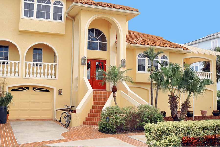 Two story Spanish style home