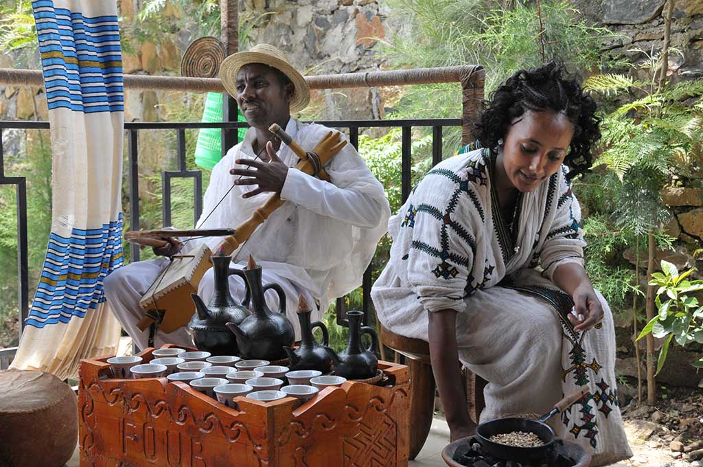 Ethiopian coffee ceremony