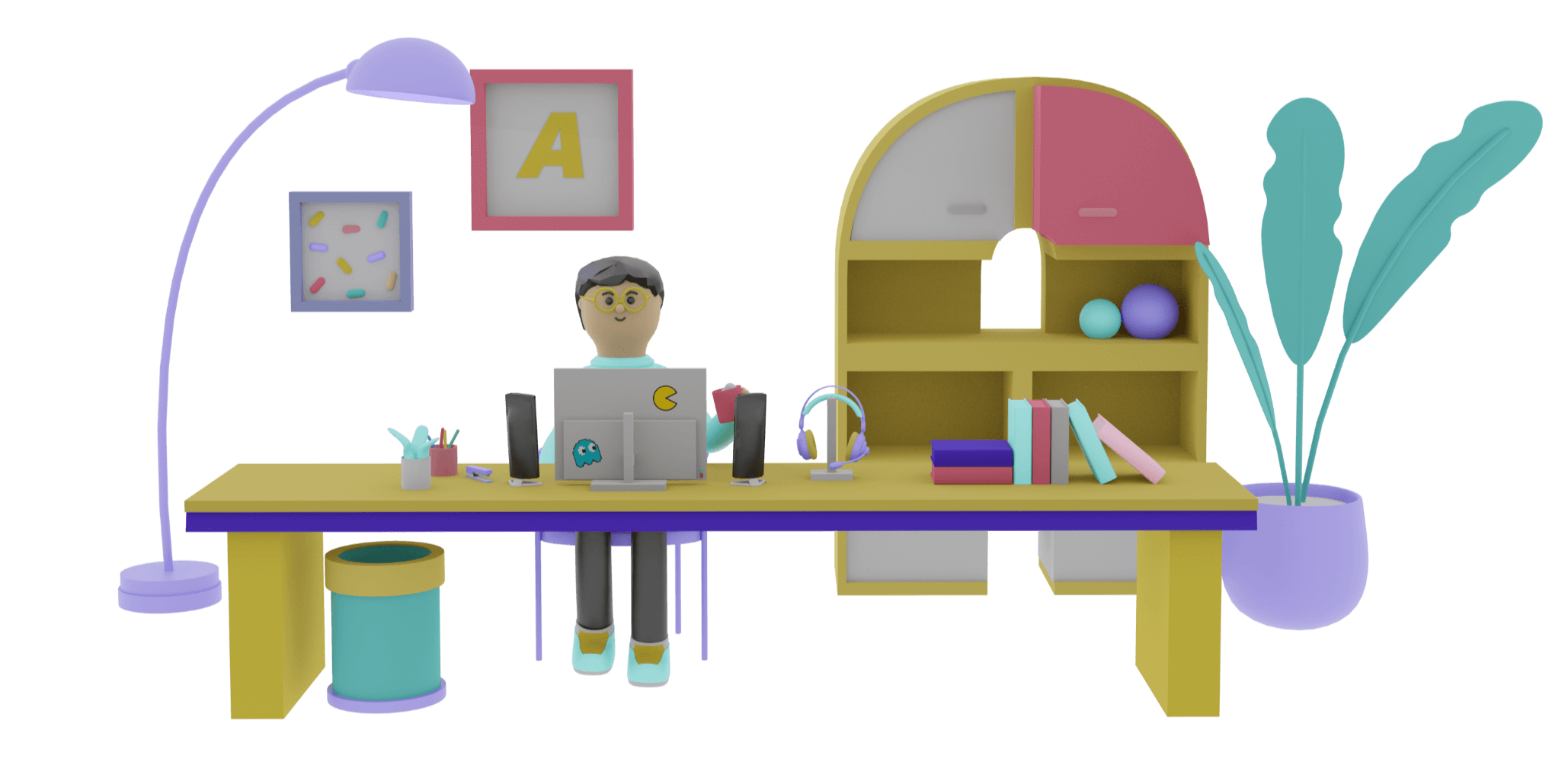 A 3D character representing me