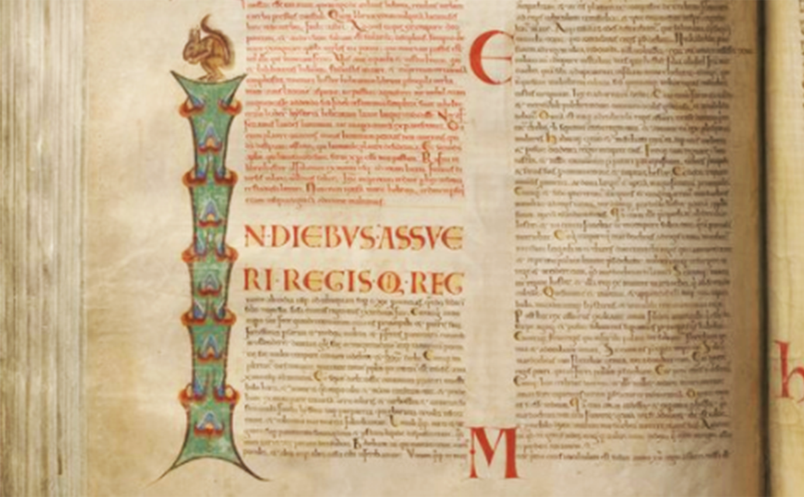 una página iluminada en el codex gigas