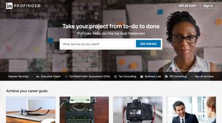 linkedin profinder homepage