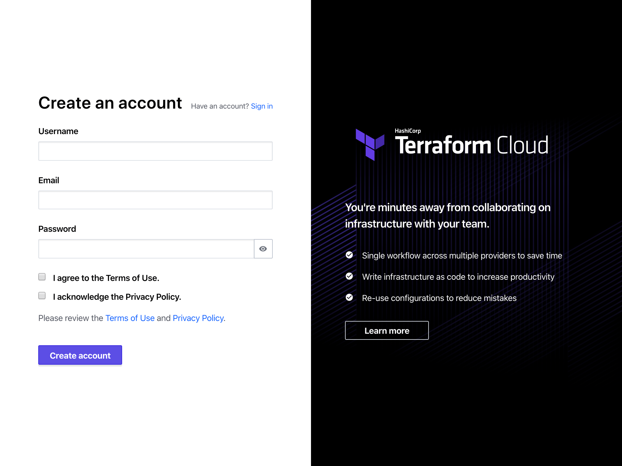 sign-up. sign-up.
