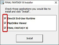 FFXI Installer Options