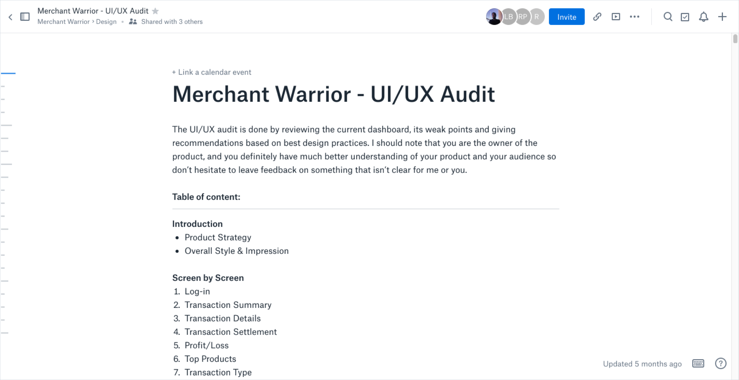 UI/UX Audit