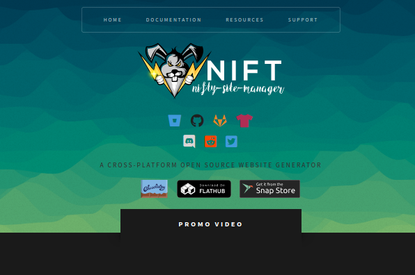 Screenshot of Official Nift Website