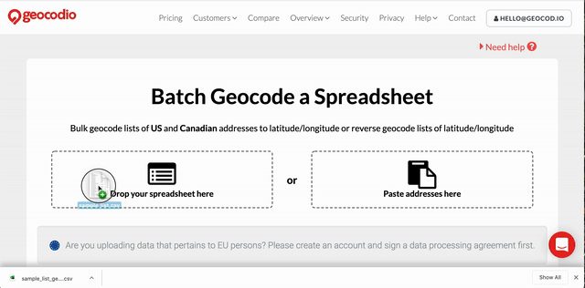 Geocode and map spreadsheets in a snap