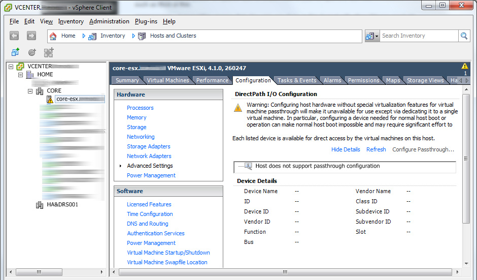 Directpath i o vmware что это