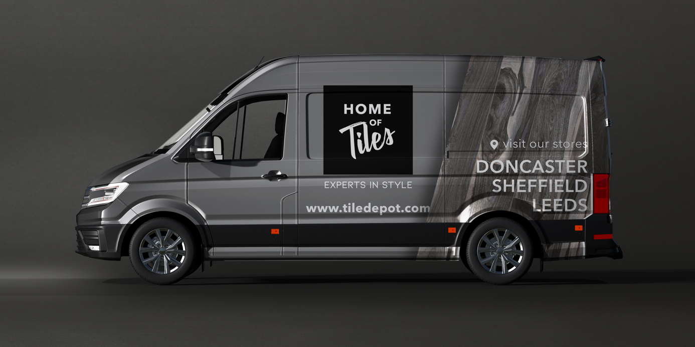A vehicle wrap design for Tile Depot - The Home of Tiles