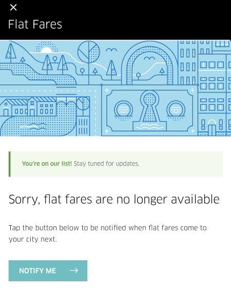 Uber Pool Pass cancellation message