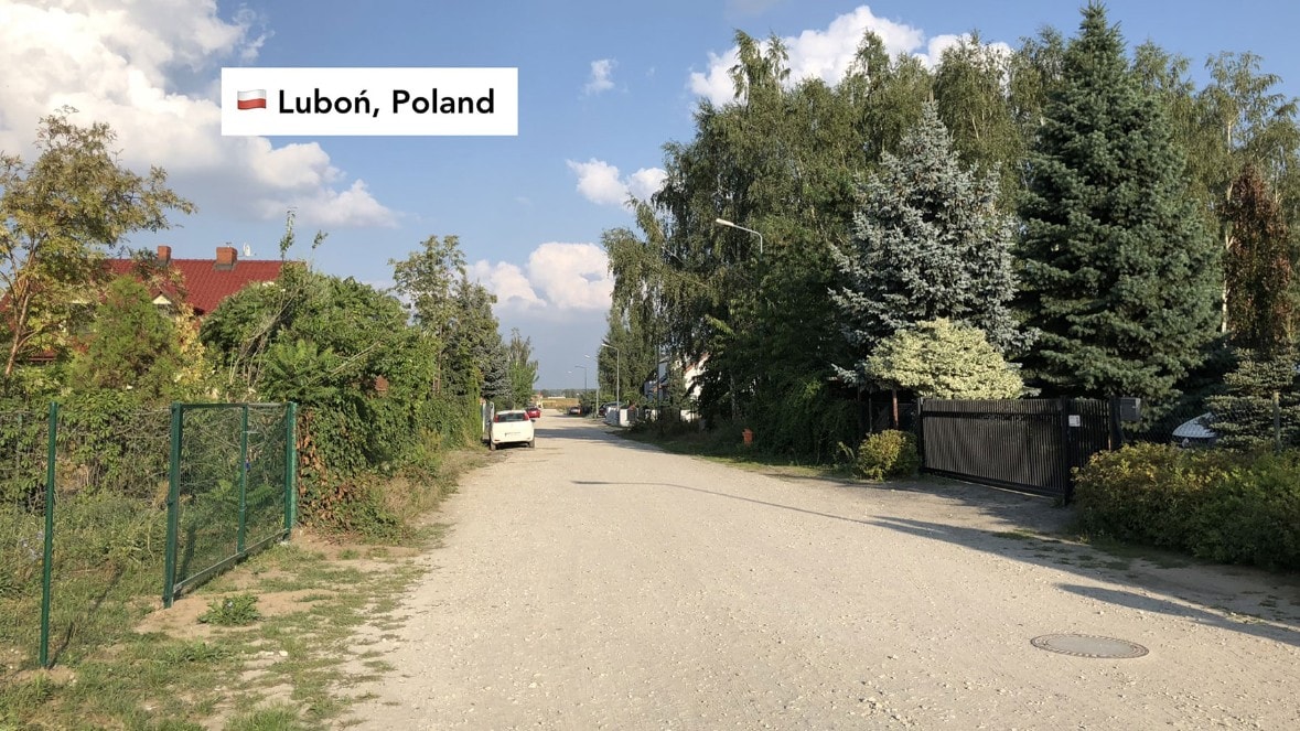 Photo of Pawel's dirt road in Luboń Poland