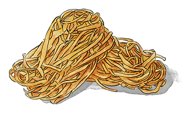 Illustration of a pile of Tagliolini