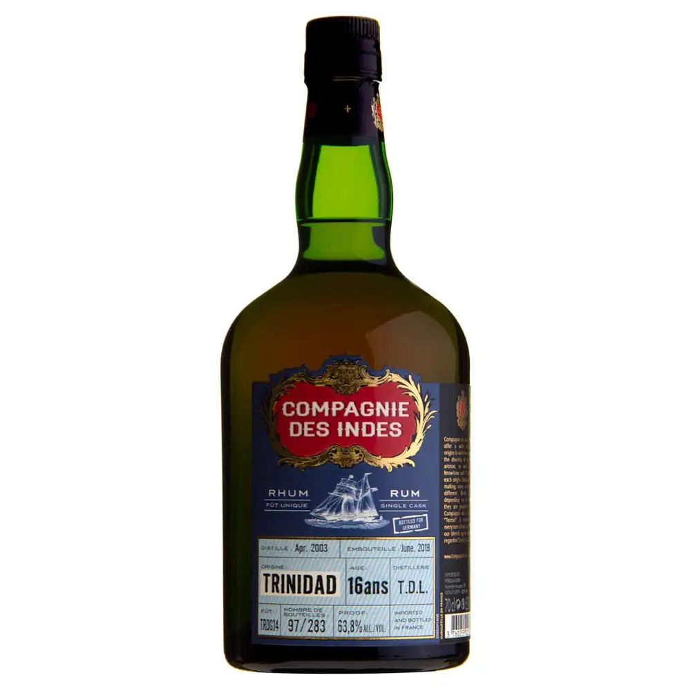 Image of the front of the bottle of the rum Trinidad (Bottled for Germany)