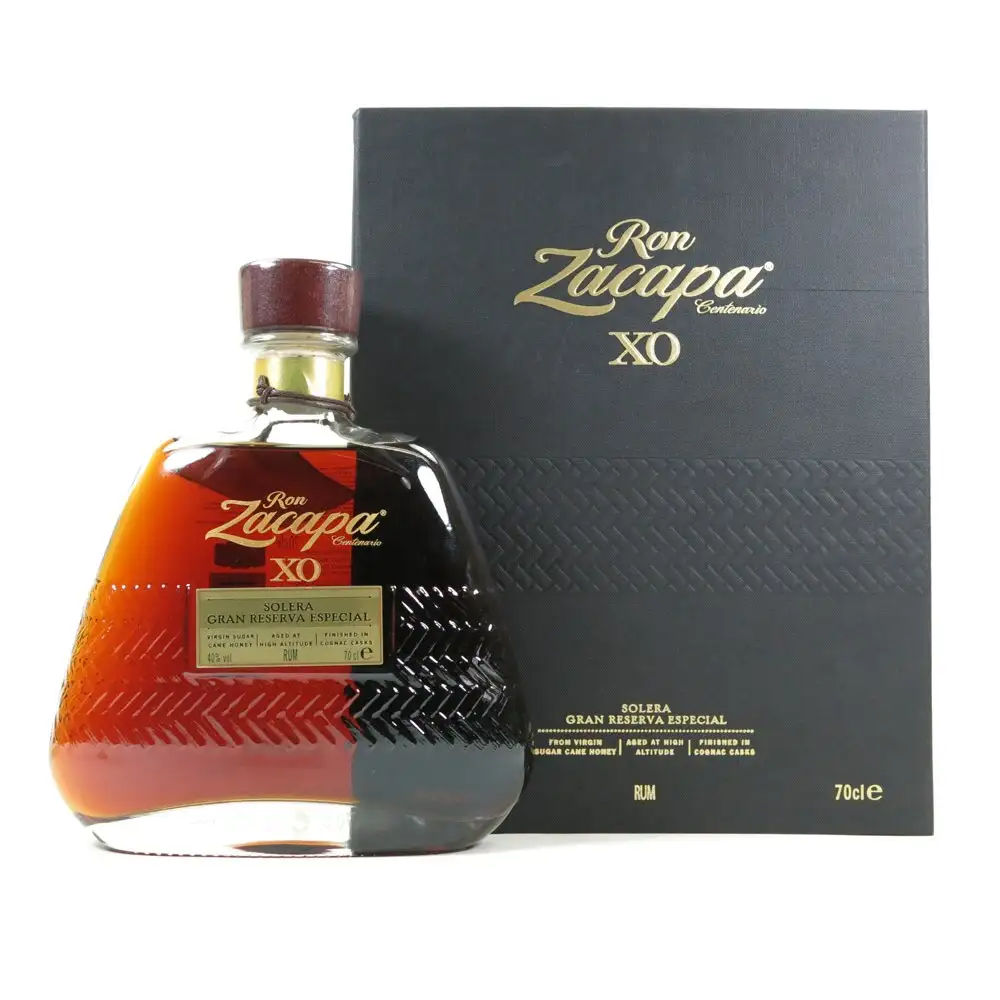 Image of the front of the bottle of the rum Ron Zacapa Centenario XO Solera (2. Edition)