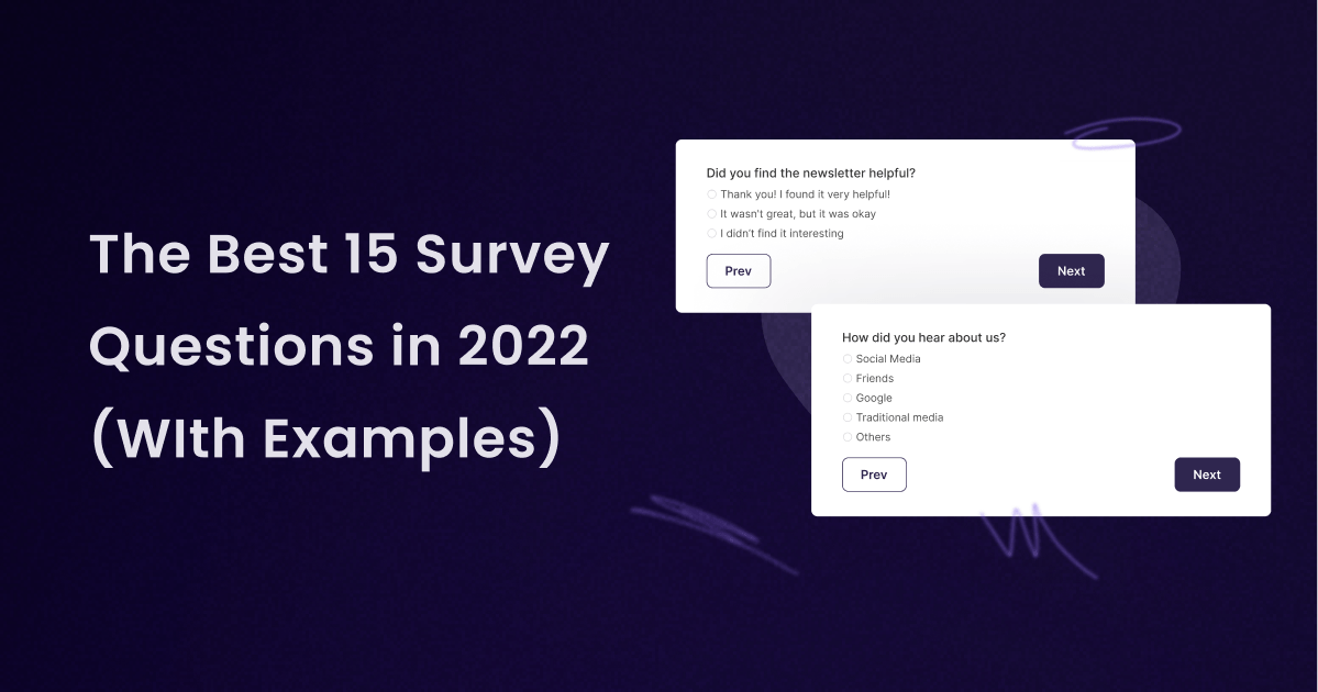 Cover image for the blog, "The Best Survey Questions in 2022"
