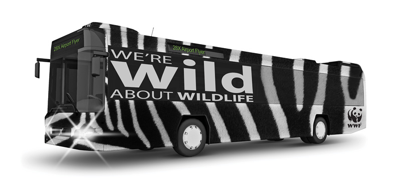 World Wildlife Fund Bus Wrapping Design