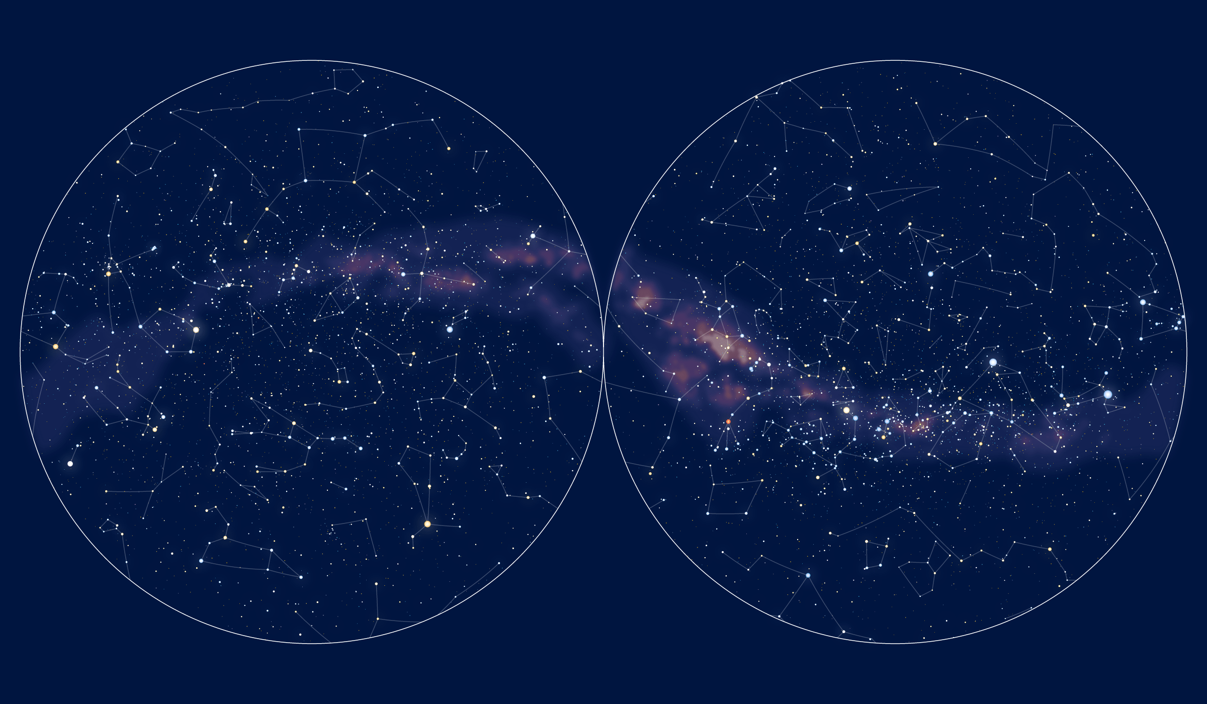 Карта звёздного неба Северное полушарие