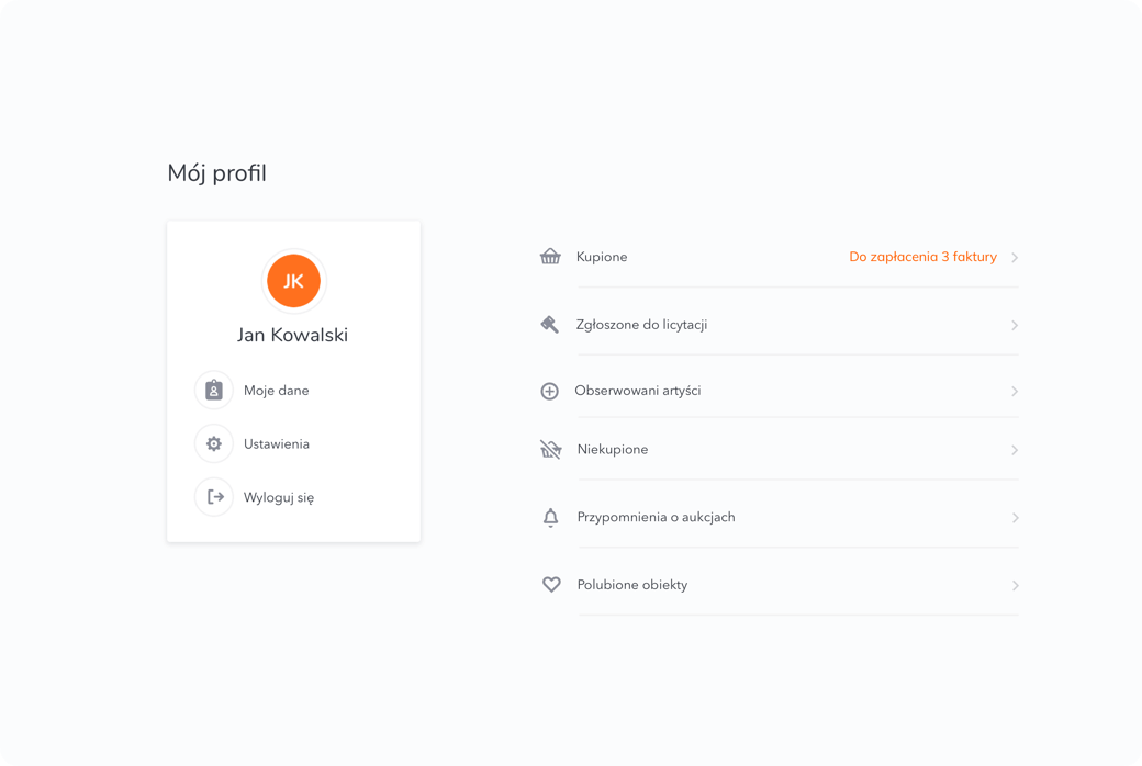 user admin panel screen