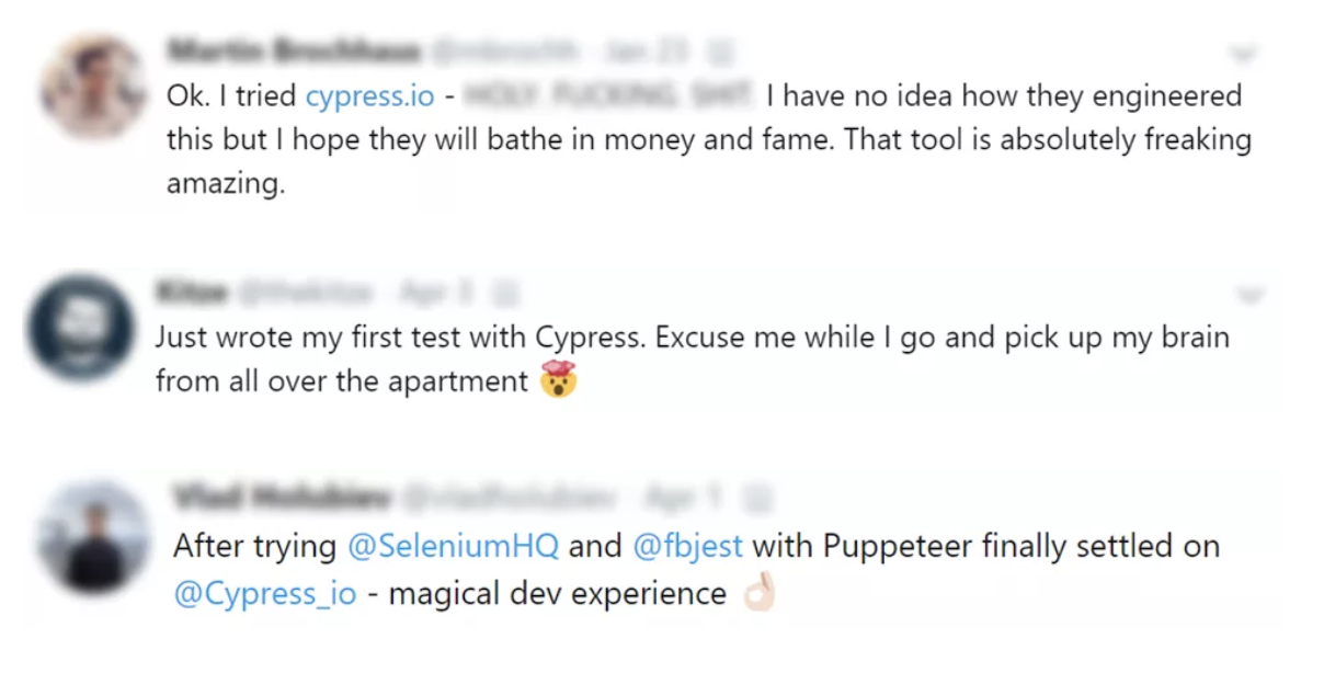 Cypress.io developer love 