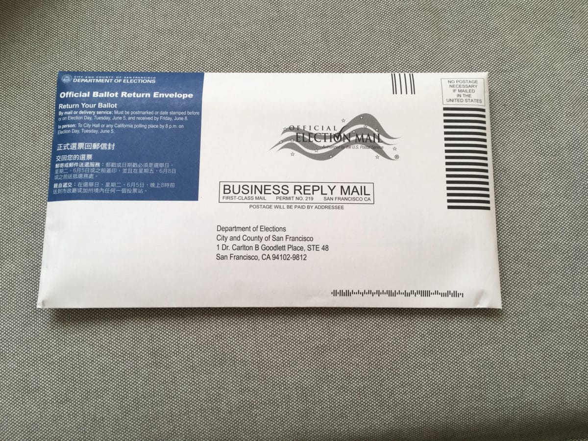 Mail-in ballot