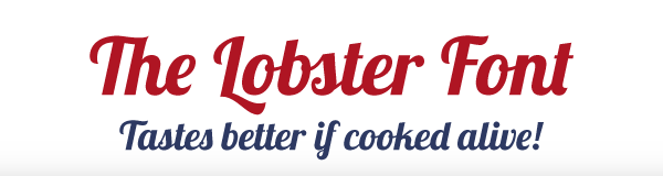 The lobster font