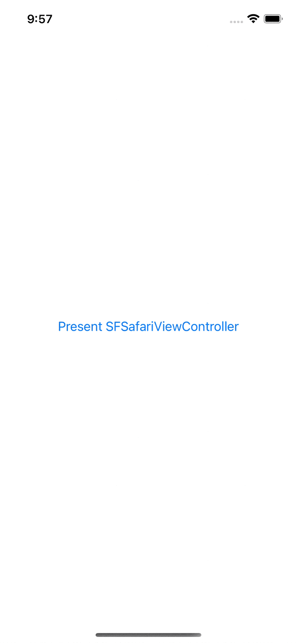 Using SFSafariViewController in a UIKit context.