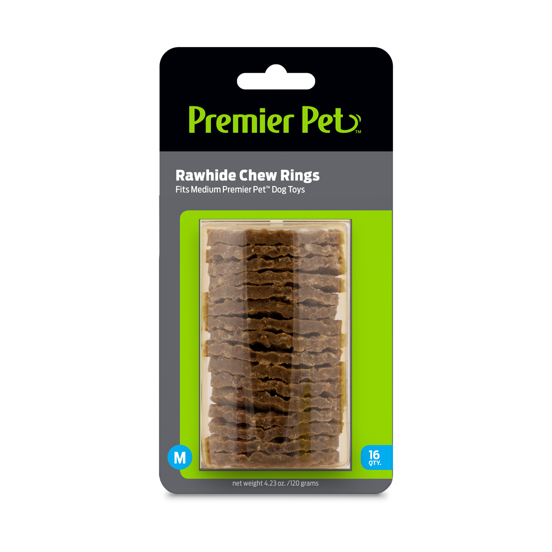 Rawhide Chew Ring Refills - Medium, Pack of 16