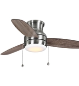 image Ashby Park 44 in  White Color Changing Integrated LED Brushed Nickel Ceiling Fan with Light Kit