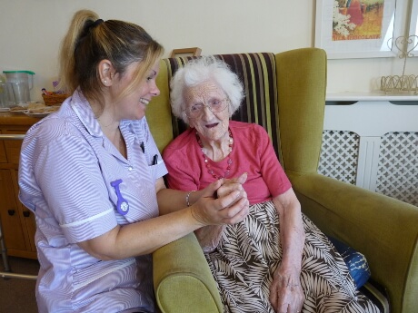 Carer with a resident