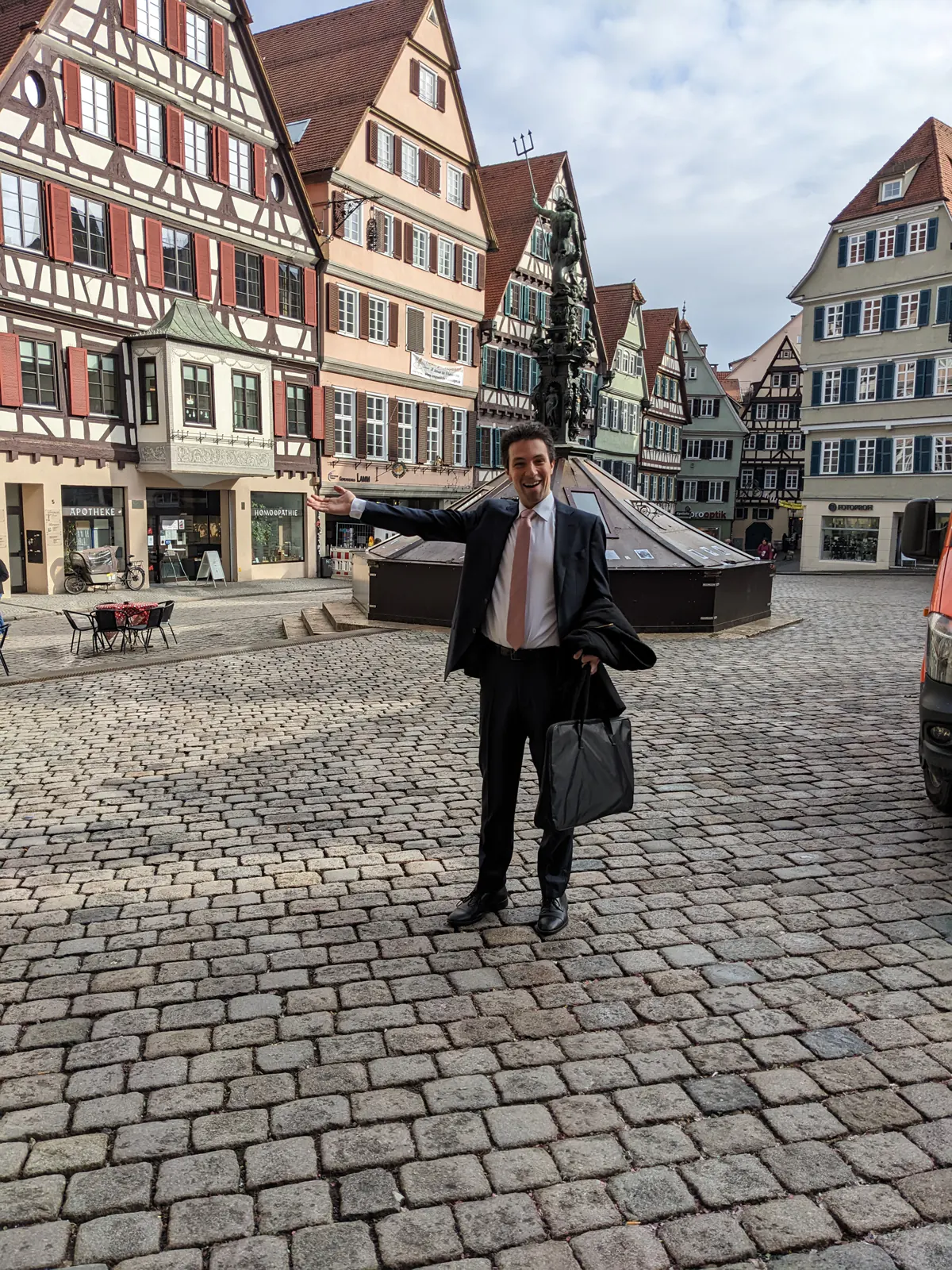 Photo of me in a Germany town square