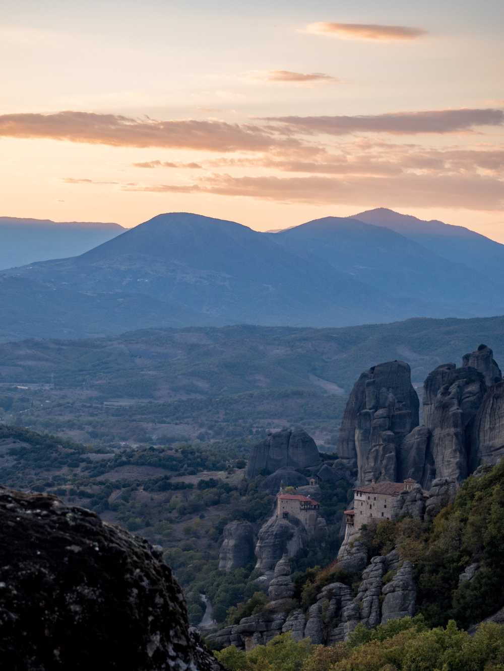 Meteora monasteries and rocks