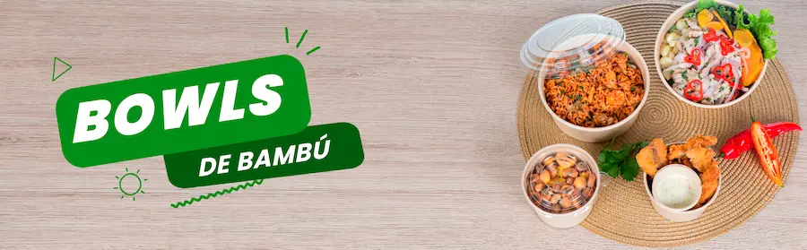 Bowls de bambú sopero y salad biodegradables y descartables al mejor precio. Bowl ecológico en variedad de medidas y modelos al por mayor y menor