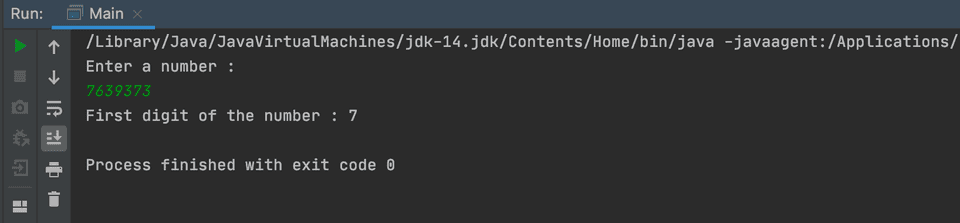 Java Program to find the first digit of a positive or negative number ...