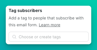 Email form tags
