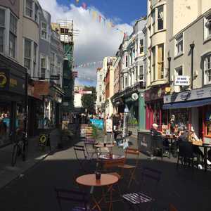Bunting makes everything brighter #Brighton #placemaking #streetscape #britain