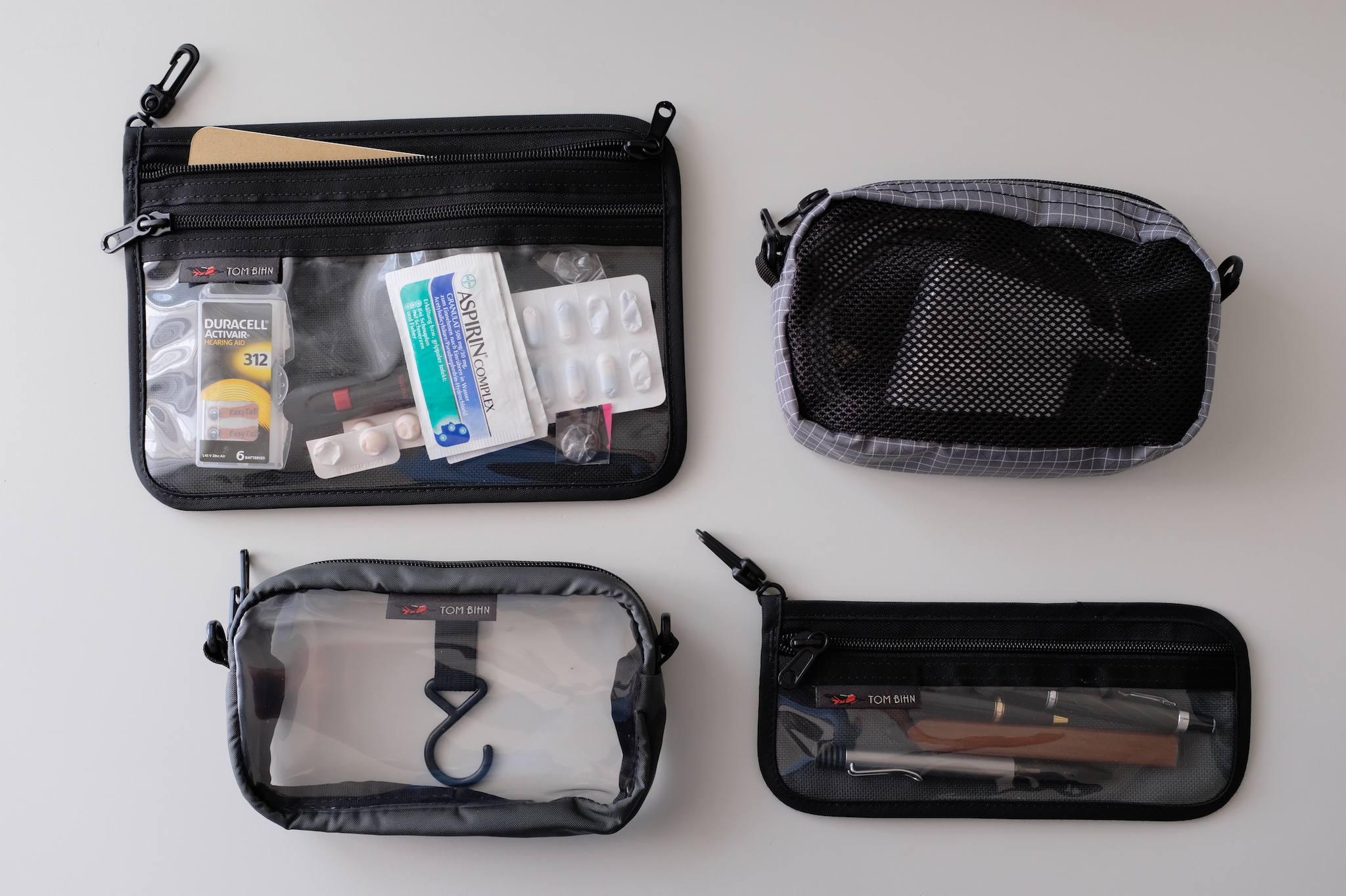 Various Tom Bihn accessories