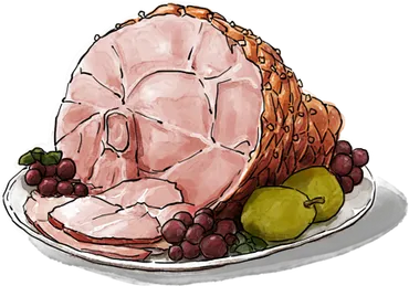 Illustration of Glazed Ham