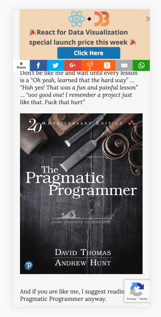 Old blog on iPhone X in devtools
