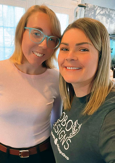 photo of Heather and Aspen, from the Aeon Laser USA support team